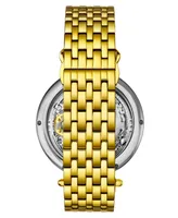 Stuhrling Men's Legacy Gold Stainless Steel, Black Dial, 45mm Round Watch