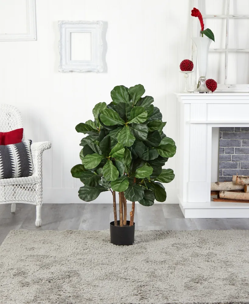 Nearly Natural 3.5' Fiddle Leaf Artificial Tree