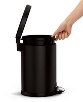 simplehuman 4.5 Liter Round Step Bathroom Trash Can with Soft-Close Lid