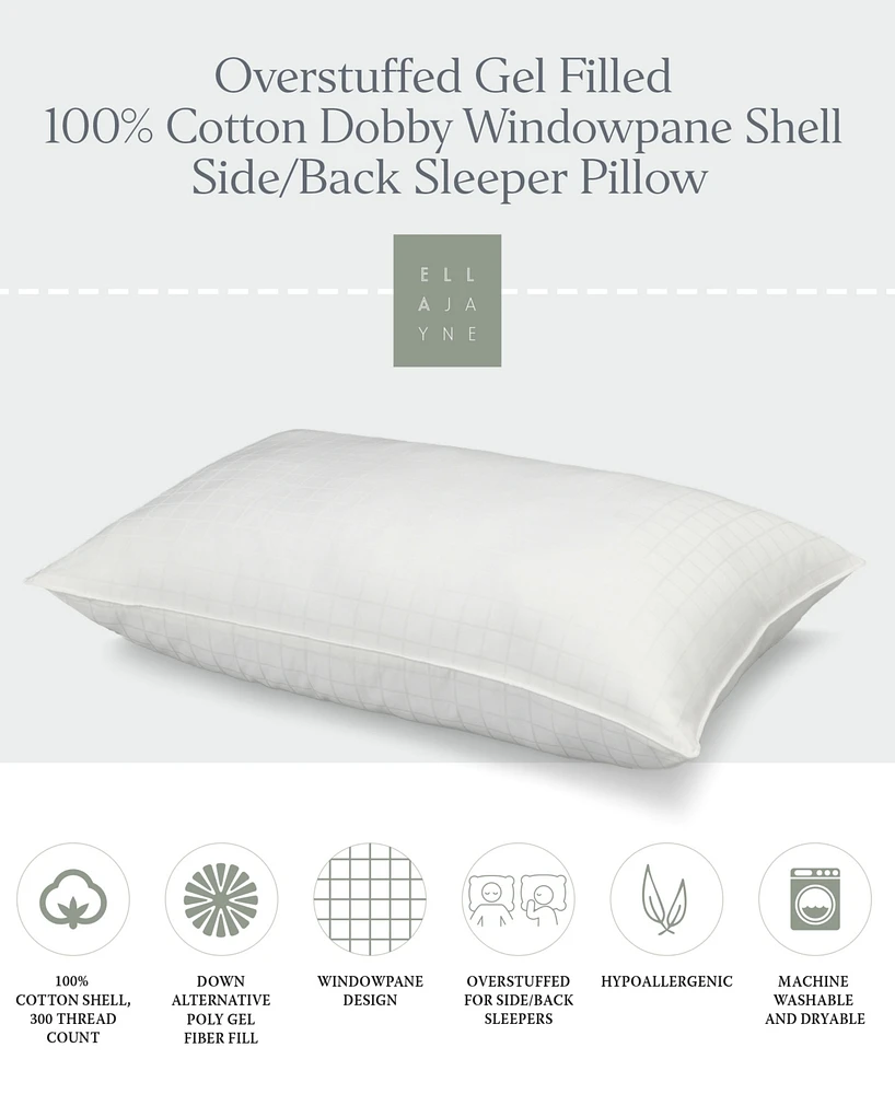 Ella Jayne 100% Cotton Dobby-Box Shell Firm Density Side/Back Sleeper Down Alternative Pillow