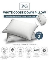 Pillow Guy 100% Certified Rds White Goose Down Soft Density 2-Pack Pillows