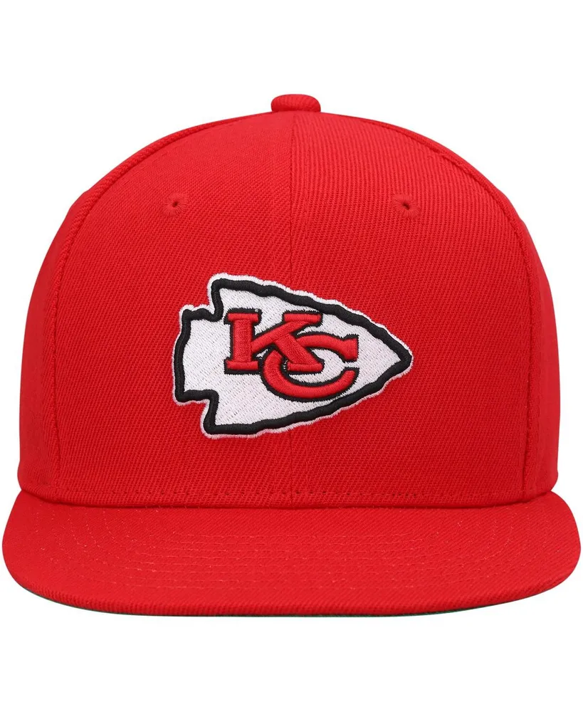 Big Boys and Girls Mitchell & Ness Red Kansas City Chiefs Gridiron Classics Ground Snapback Hat
