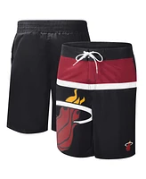 Men's G-iii Sports by Carl Banks Black Miami Heat Sea Wind Swim Trunks