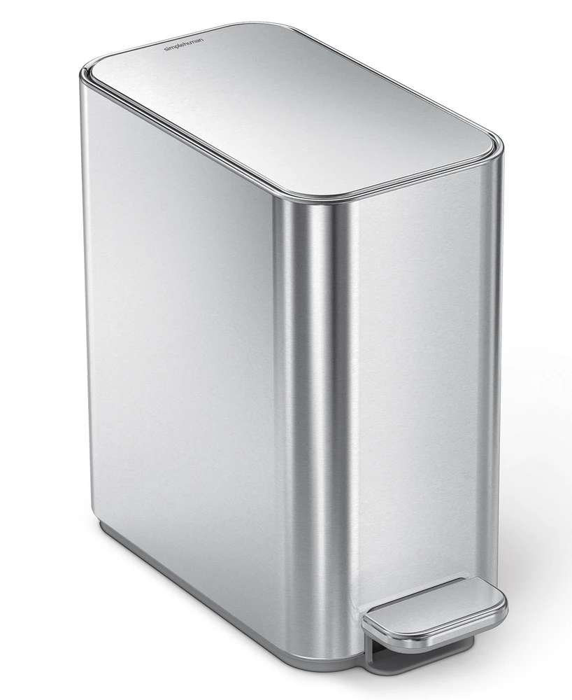 simple human 5 Liter Slim Bathroom Trash Can with Liner Pocket