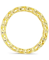 Cubic Zirconia Heart Band (Also Lab-Created Morganite)