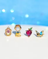 Girls Crew Crystal Multi-Color Disney Princess Snow White Stud Earring Set