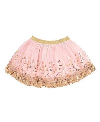 Sweet Wink Baby Girls Baby Gold Blush Sequin Tutu Skirts