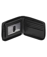 Mancini Men's Buffalo Rfid Secure Zippered Billfold Wallet with Removable Passcase