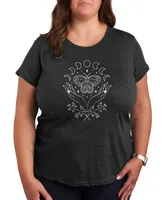 Hybrid Apparel Trendy Plus Size Cosmic Butterfly Graphic T-shirt