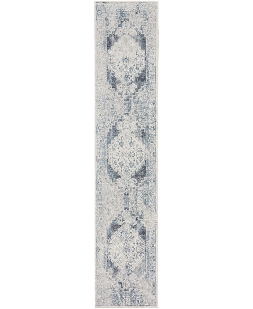 Nourison Home Astra Machine Washable ASW11 2'2" x 12' Runner Area Rug