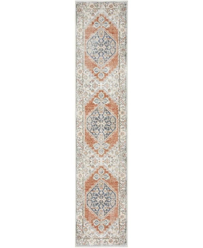 Nourison Home Astra Machine Washable ASW11 2'2" x 12' Runner Area Rug