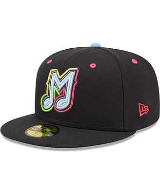 Men's New Era Black Musica de Memphis Copa De La Diversion 59FIFTY Fitted Hat
