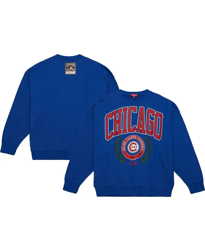 Women's Mitchell & Ness Royal Chicago Cubs Logo Lt 2.0 Pullover Sweatshirt