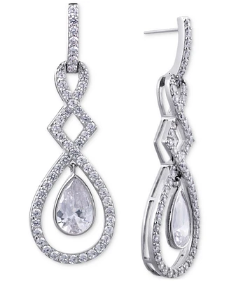 Giani Bernini Cubic Zirconia Orbital Drop Earrings in Sterling Silver, Created for Macy's