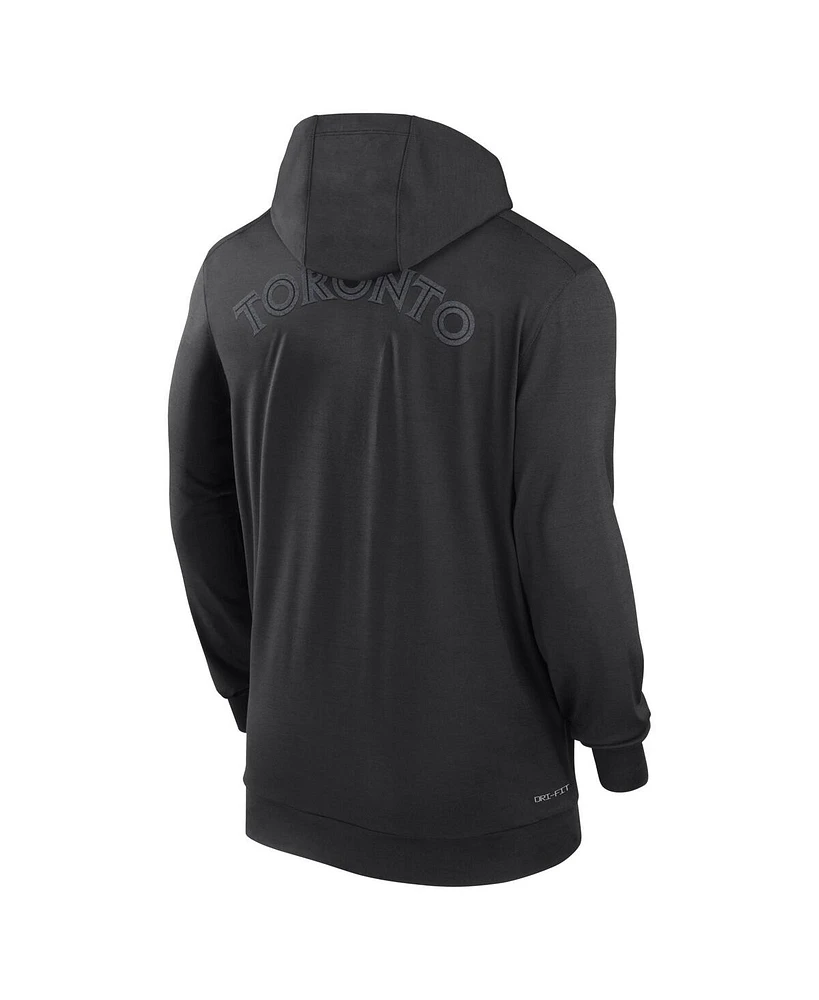 Men's Nike Black Toronto Blue Jays Authentic Collection Travel Performance Full-Zip Hoodie