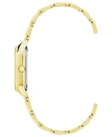 Anne Klein Women's Three Hand Quartz Gold-Tone Alloy Link Bracelet Watch, 24mm