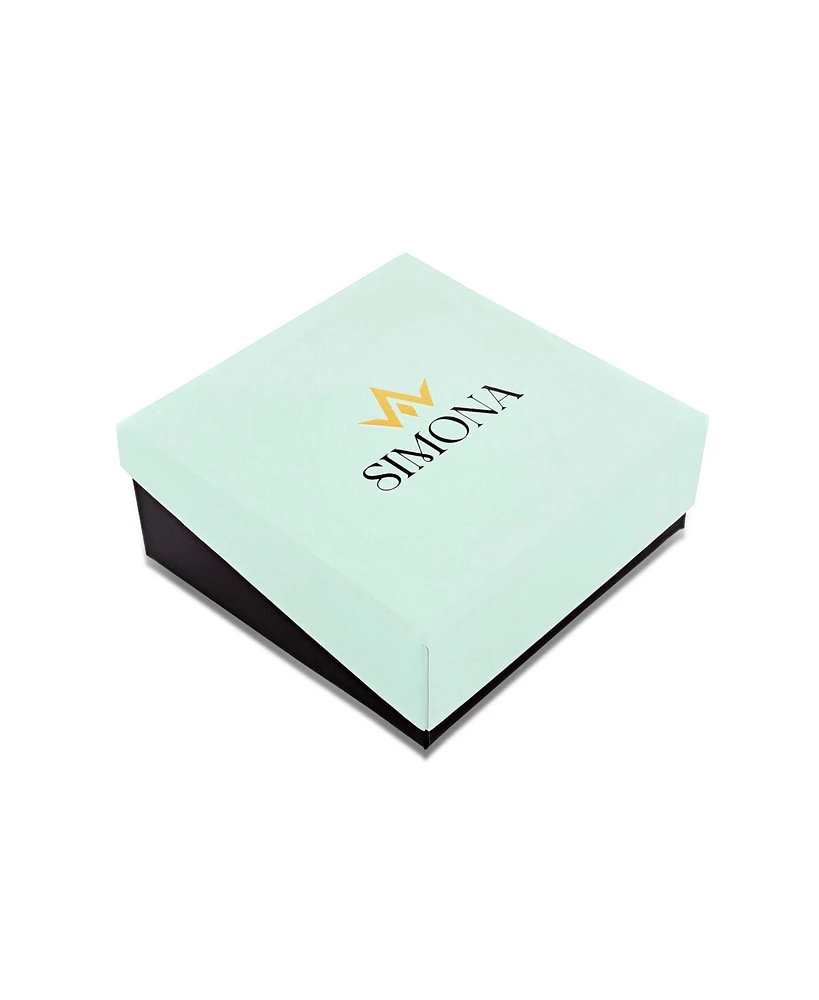 Simona Sterling Silver Open Hexagon Anklet
