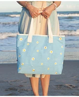 Shady Lady Daisy Extra Large, 100% Cotton Canvas Carryall Tote Bag