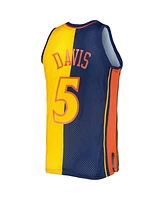 Men's Mitchell & Ness Baron Davis Navy, Gold Golden State Warriors Hardwood Classics 2006-07 Split Swingman Jersey