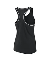 Women's Fanatics Black Brooklyn Nets Wordmark Logo Racerback Tank Top