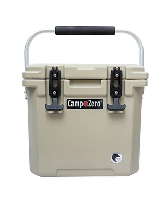 Camp-zero 12 | 12.6 Qt. Premium Cooler with Molded-in Cup Holders and Folding Aluminum Handle Sage