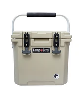 Camp-zero 12 | 12.6 Qt. Premium Cooler with Molded-in Cup Holders and Folding Aluminum Handle Sage