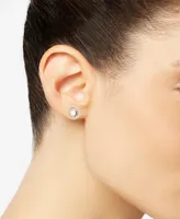 Givenchy Gold-Tone Logo Coin Button Stud Earrings