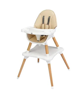 Costway Toddler 6 1 High Chair Convertible Highchair with 5-Point Harness