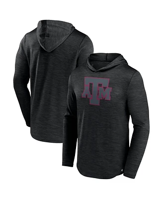 Men's Fanatics Heather Black Texas A&M Aggies Transitional Hoodie T-shirt