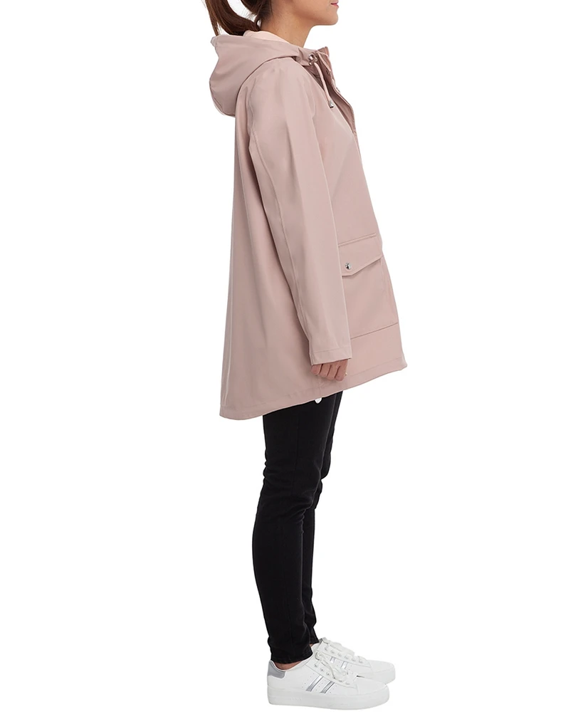 Rokka&Rolla Women's Waterproof Rain Coat Rubberized Jacket