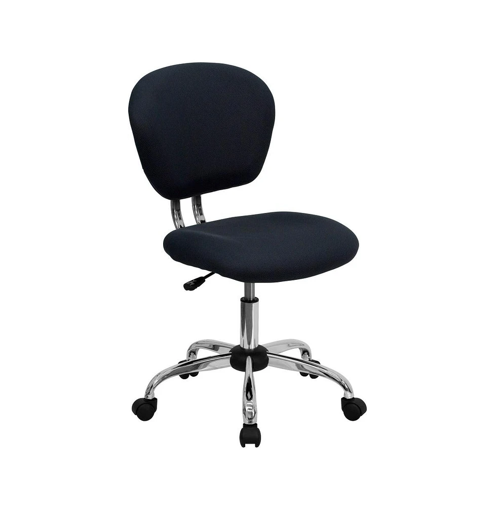 Emma+Oliver Mid-Back Mesh Padded Swivel Task Office Chair With Chrome Base