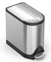 simplehuman 10 Liter Butterfly Lid Bathroom Trash Can