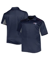 Men's Navy New England Patriots Big and Tall Team Color Polo Shirt