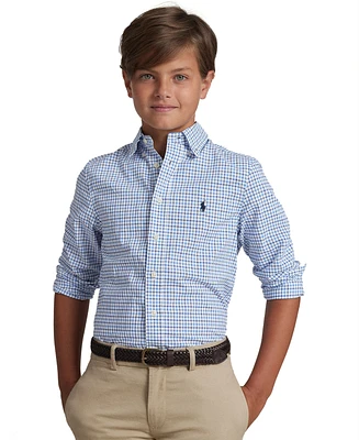 Polo Ralph Lauren Big Boys Plaid Cotton Poplin Shirt