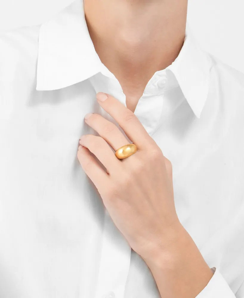 Adornia 14K Gold Plated Dome Ring