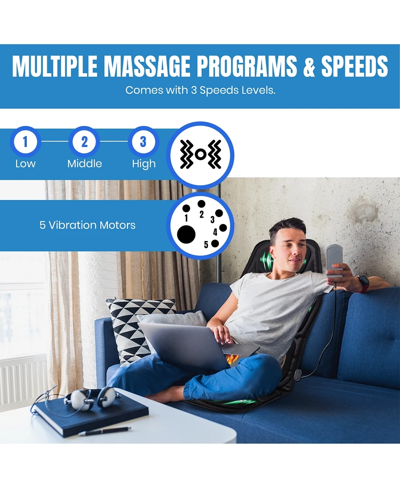 Pursonic Chair Cushion Massager With Heat and Vibration