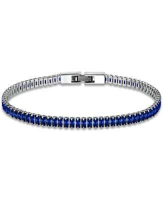 Giani Bernini Cubic Zirconia Baguette Tennis Bracelet Sterling Silver, Created for Macy's