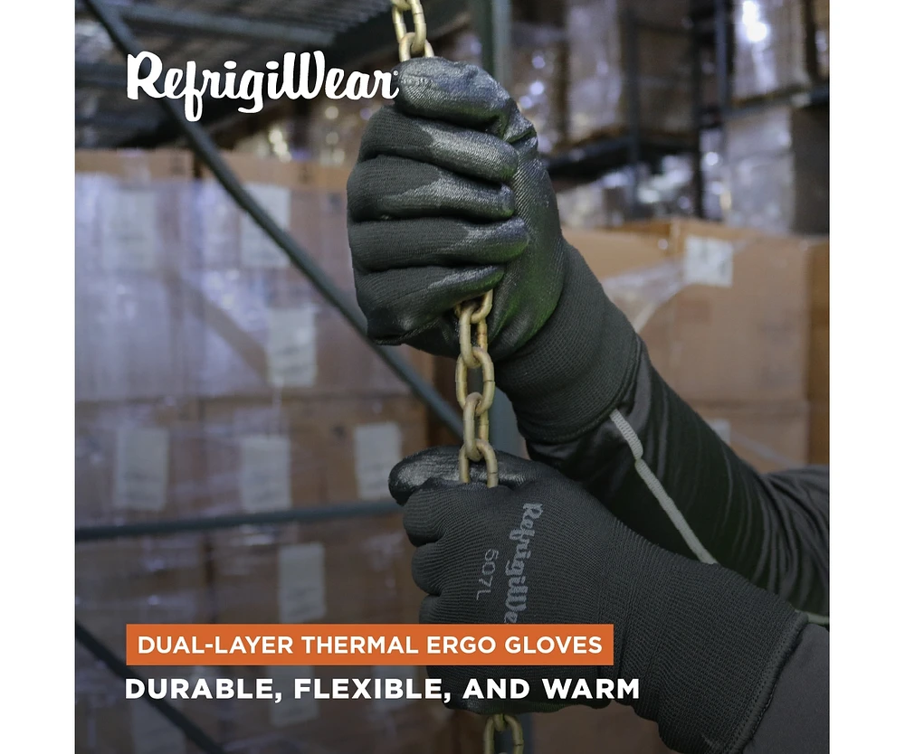 RefrigiWear Men's Dual-Layer Thermal Ergo Gloves
