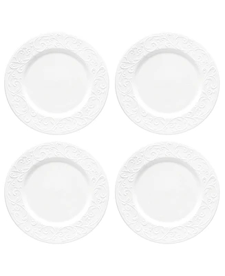 Lenox Opal Innocence Carved 4-Piece Dinner Plate Set