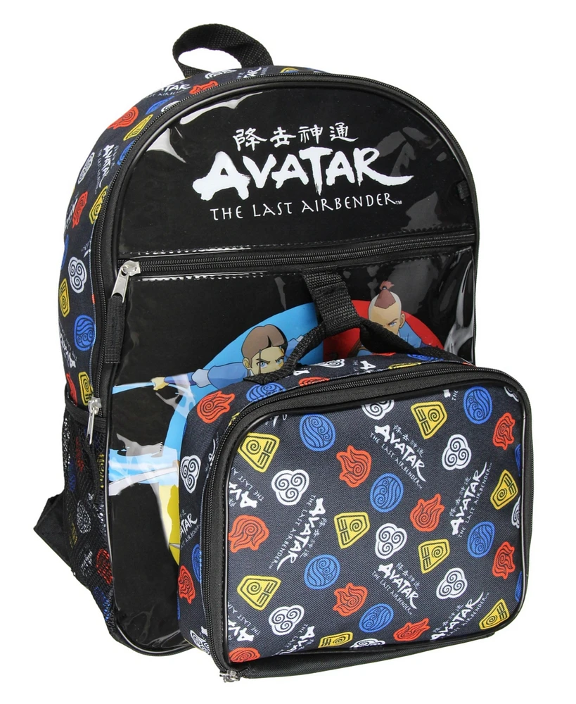 Nickelodeon Avatar The Last Airbender Characters Aang Zuko Katara Sokka 5 Pc Backpack Lunchbox Icepack Water Bottle