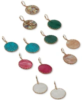 lonna & lilly Gold-Tone & Colored Disc Drop Earrings