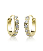 Extra Mini Huggie Radiant Hoop Earrings with Sparkling Cubic Zirconia