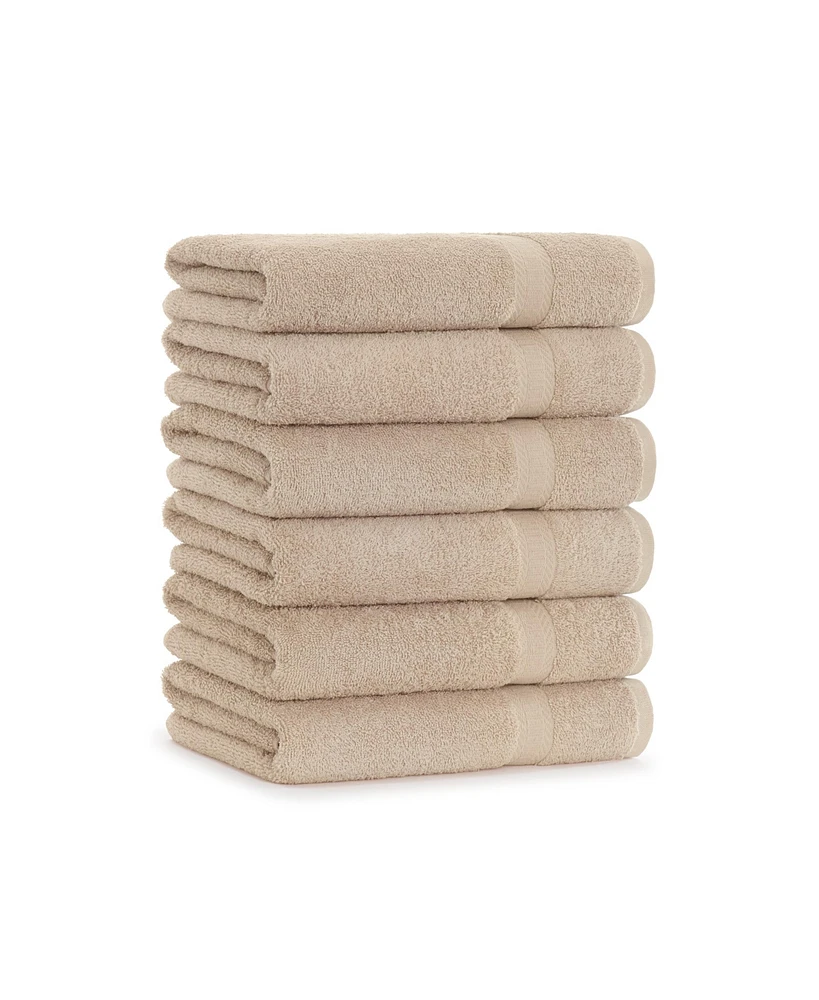 True Color Bath Towels (6 Pack), Solid Options, 25x52 in., 100% Soft Cotton