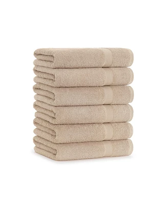 True Color Bath Towels (6 Pack), Solid Options, 25x52 in., 100% Soft Cotton