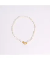 18K Gold Plated Freshwater Pearls -Jackie Essential Pearl Necklace M18" For Women