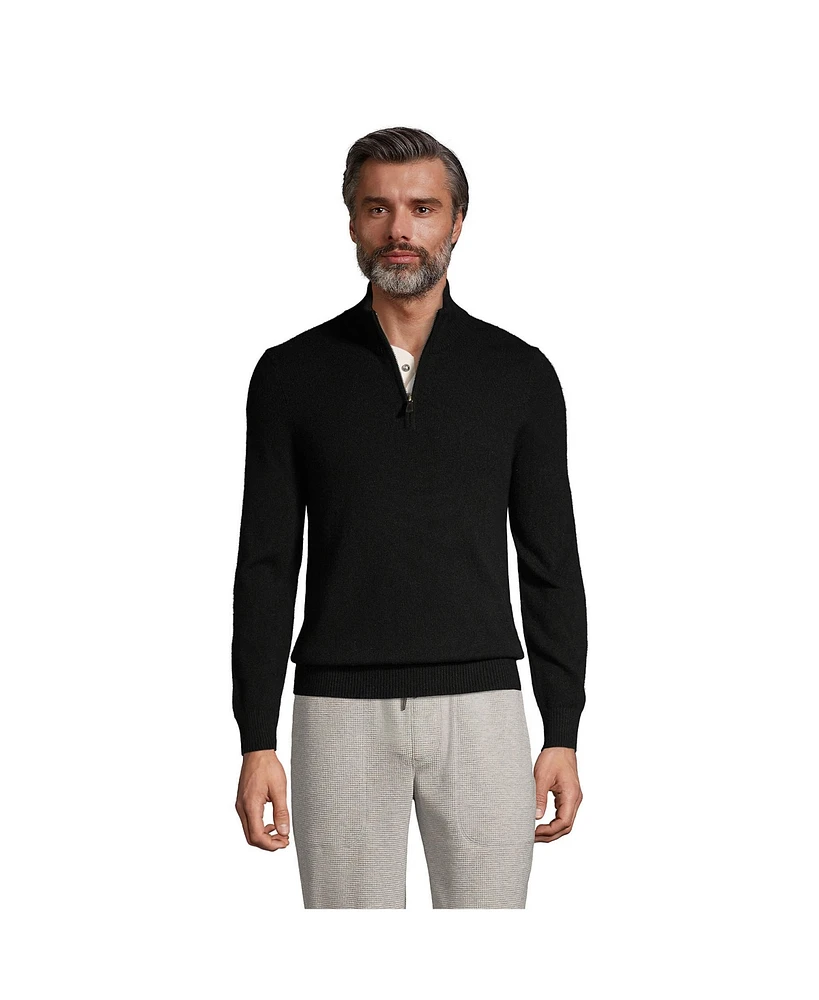 Lands' End Men's Fine Gauge Quarter Zip