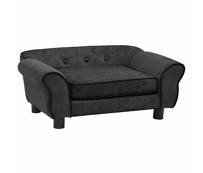 Dog Sofa Dark Gray 28.3"x17.7"x11.8" Plush
