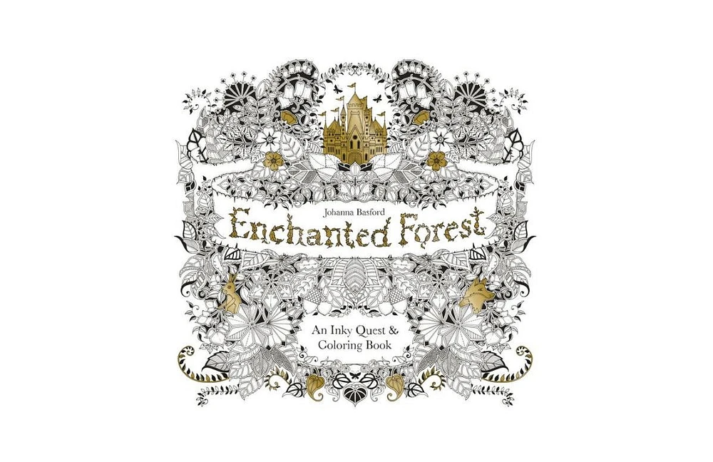 Enchanted Forest- An Inky Quest and Coloring book Activity Books, Mindfulness and Meditation, Illustrated Floral Prints by Johanna Basford Illustrator