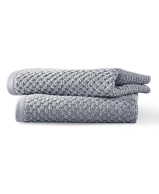 Blue Loom Lilly Cotton and Rayon from Bamboo 2 Piece Washcloth Set, 13" x