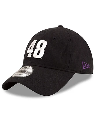 Men's New Era Black Alex Bowman Enzyme Washed 9TWENTY Adjustable Hat